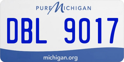 MI license plate DBL9017