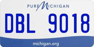 MI license plate DBL9018
