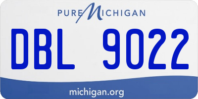 MI license plate DBL9022