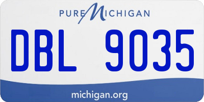 MI license plate DBL9035