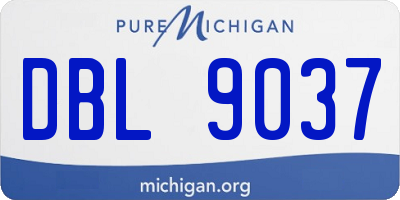 MI license plate DBL9037