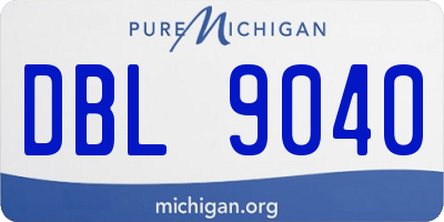 MI license plate DBL9040