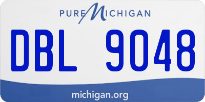 MI license plate DBL9048