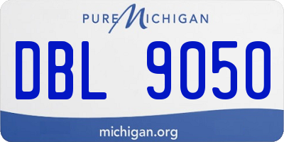 MI license plate DBL9050