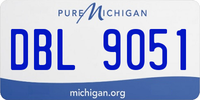 MI license plate DBL9051