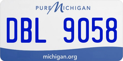 MI license plate DBL9058