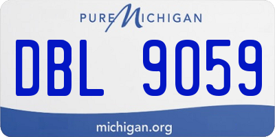 MI license plate DBL9059