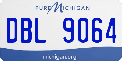 MI license plate DBL9064