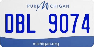 MI license plate DBL9074