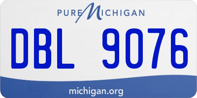 MI license plate DBL9076