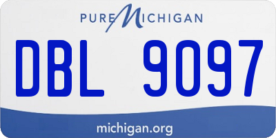 MI license plate DBL9097