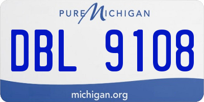 MI license plate DBL9108