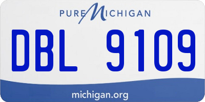MI license plate DBL9109