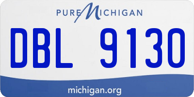 MI license plate DBL9130