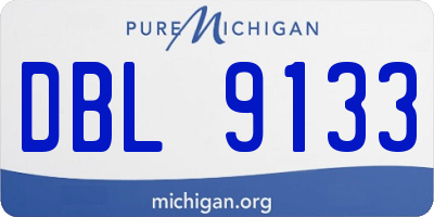 MI license plate DBL9133