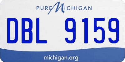 MI license plate DBL9159