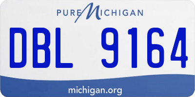 MI license plate DBL9164