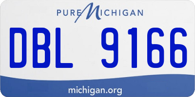 MI license plate DBL9166