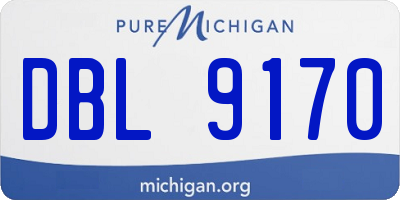 MI license plate DBL9170