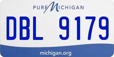 MI license plate DBL9179