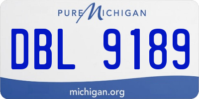 MI license plate DBL9189