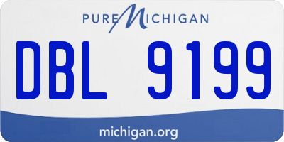 MI license plate DBL9199