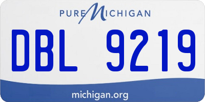 MI license plate DBL9219