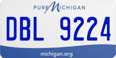 MI license plate DBL9224
