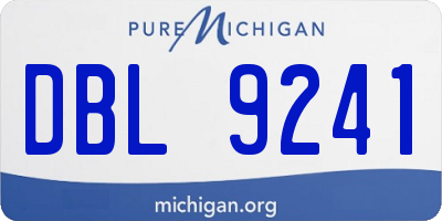 MI license plate DBL9241