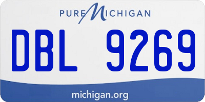 MI license plate DBL9269