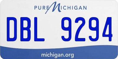 MI license plate DBL9294