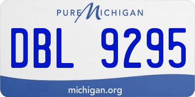 MI license plate DBL9295