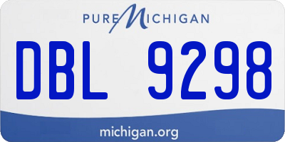 MI license plate DBL9298