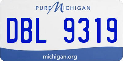 MI license plate DBL9319