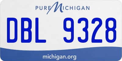MI license plate DBL9328