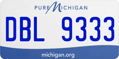 MI license plate DBL9333