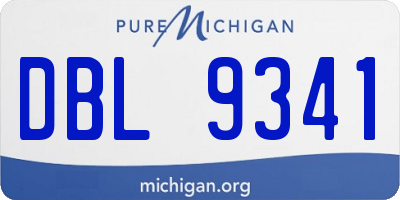 MI license plate DBL9341