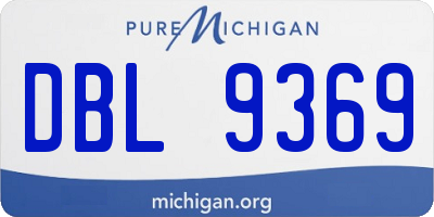 MI license plate DBL9369