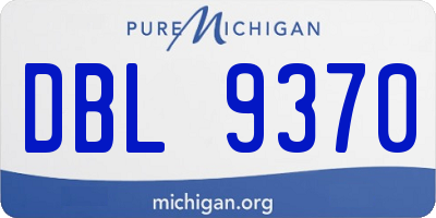 MI license plate DBL9370