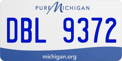 MI license plate DBL9372