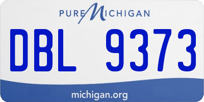 MI license plate DBL9373