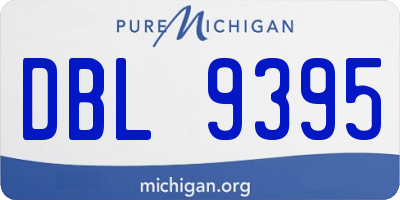 MI license plate DBL9395