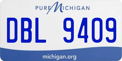 MI license plate DBL9409