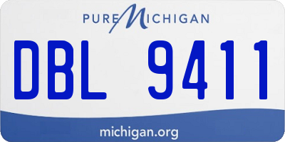 MI license plate DBL9411