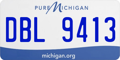 MI license plate DBL9413