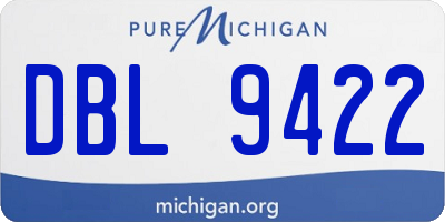 MI license plate DBL9422