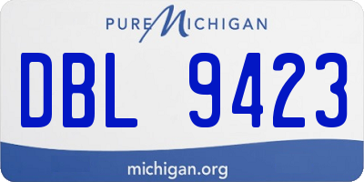 MI license plate DBL9423