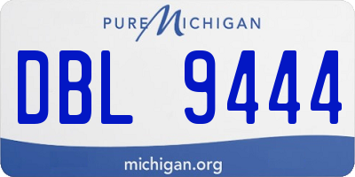 MI license plate DBL9444