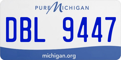 MI license plate DBL9447