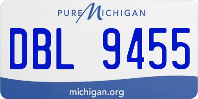 MI license plate DBL9455